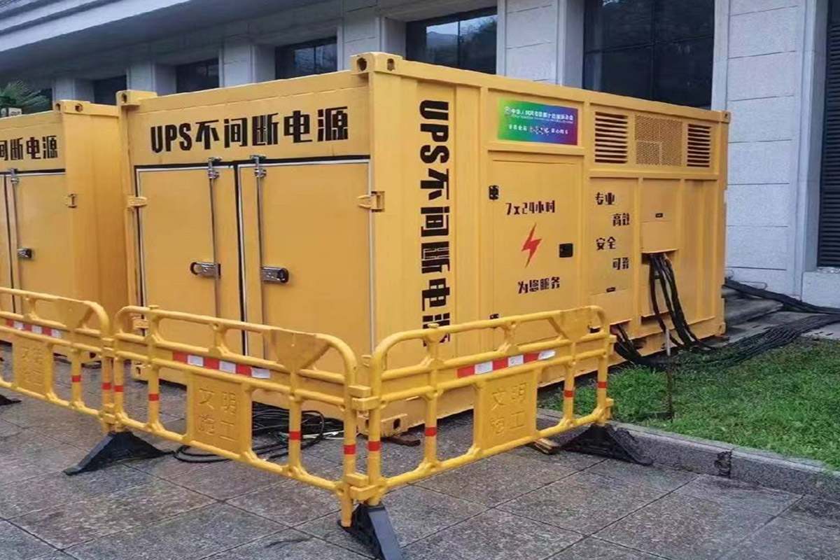 青云谱发电机租赁施工现场