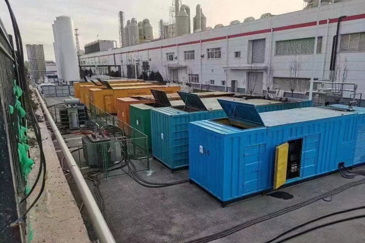 青云谱发电机租赁施工现场